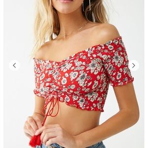 Forever 21 floral crop top